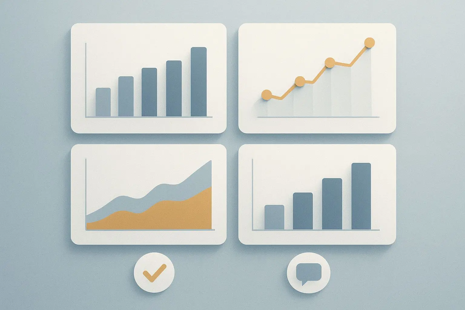 Abstract comparison graphic for complaint themes and industry patterns