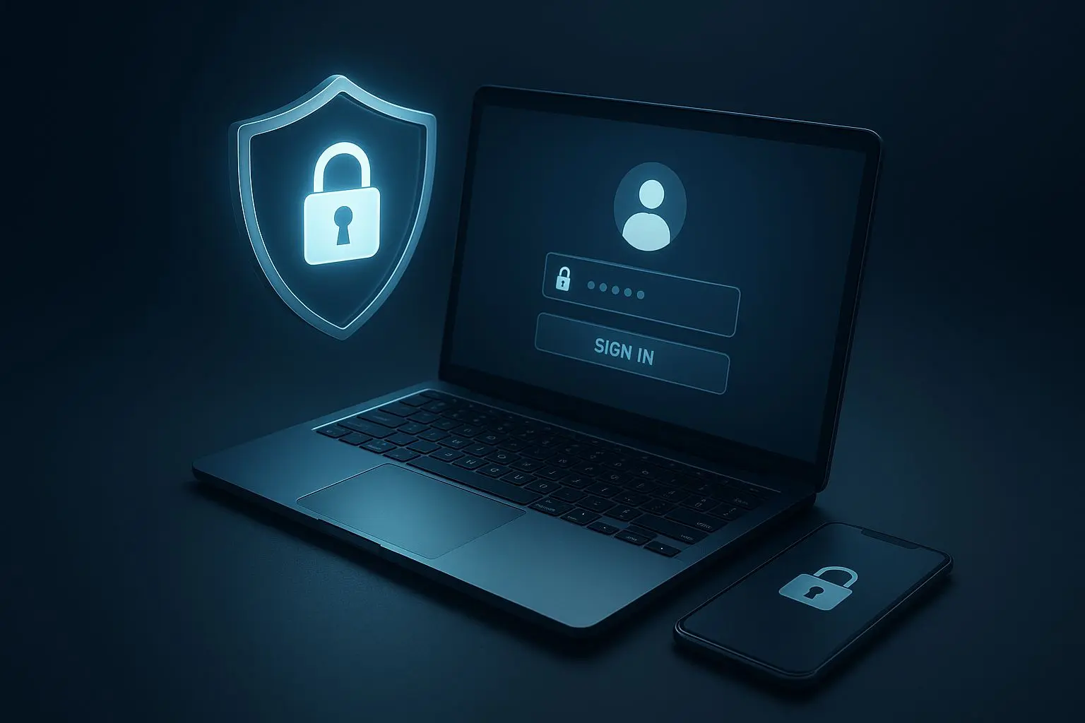 Shield and lock protecting online login