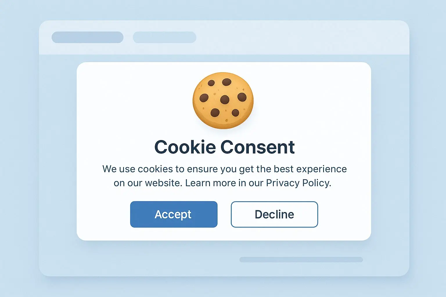 Eerlijke cookiebanner met accepteren- en weigerenknop