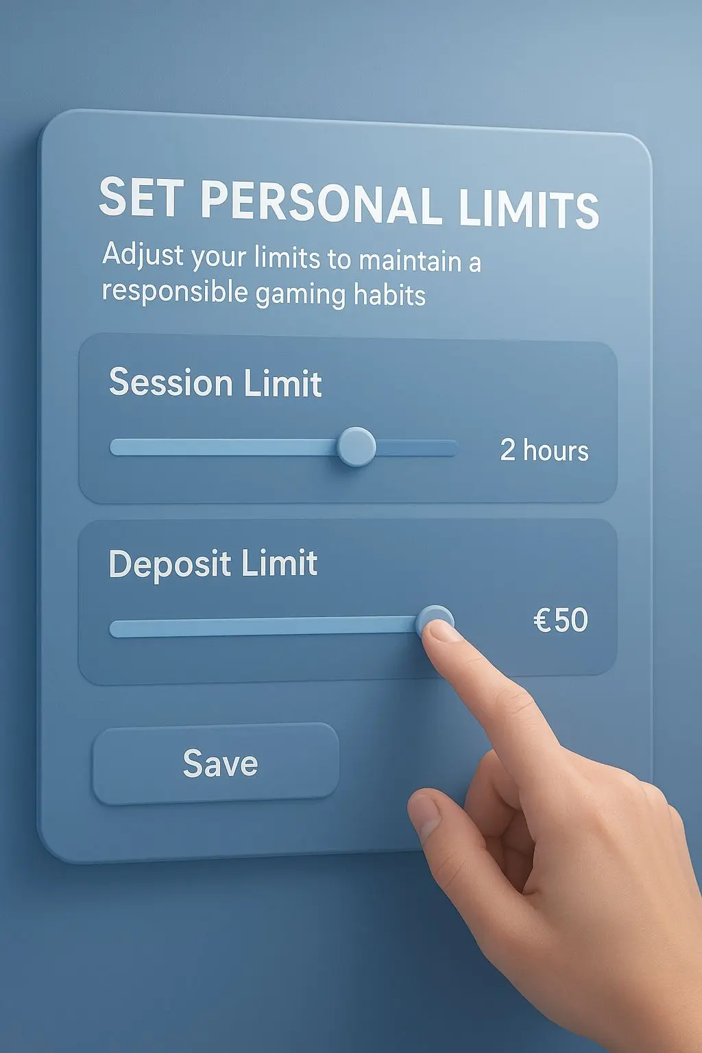 Player setting responsible play limits