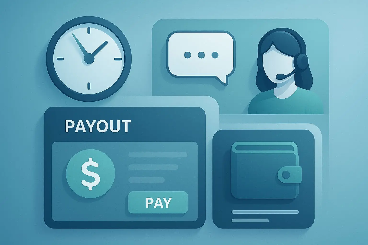Withdrawal timing and customer support illustration