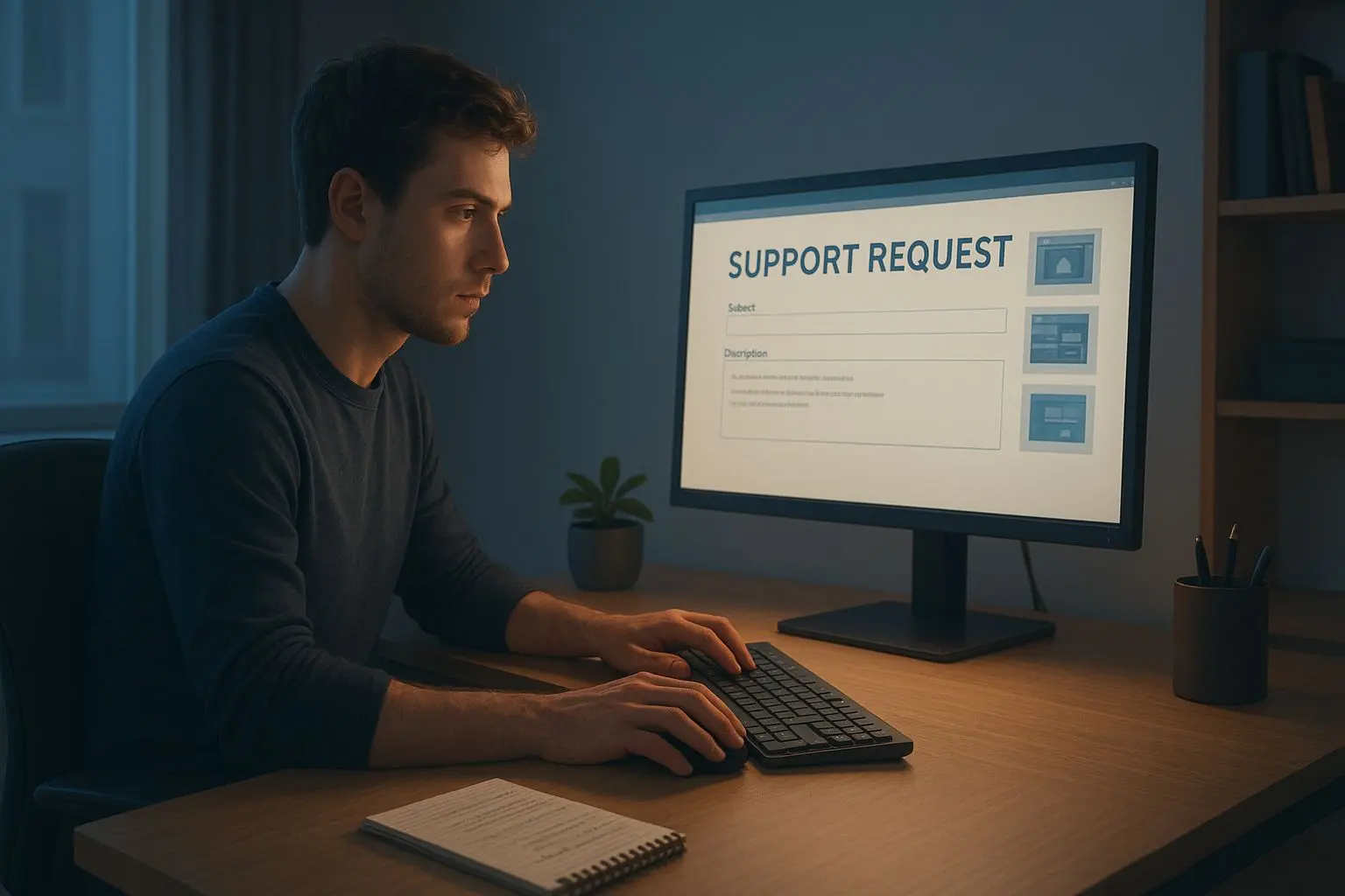 Player preparing a detailed support request with screenshots