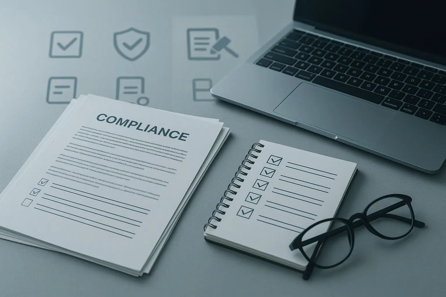 Expert reviewing terms documents on a desk