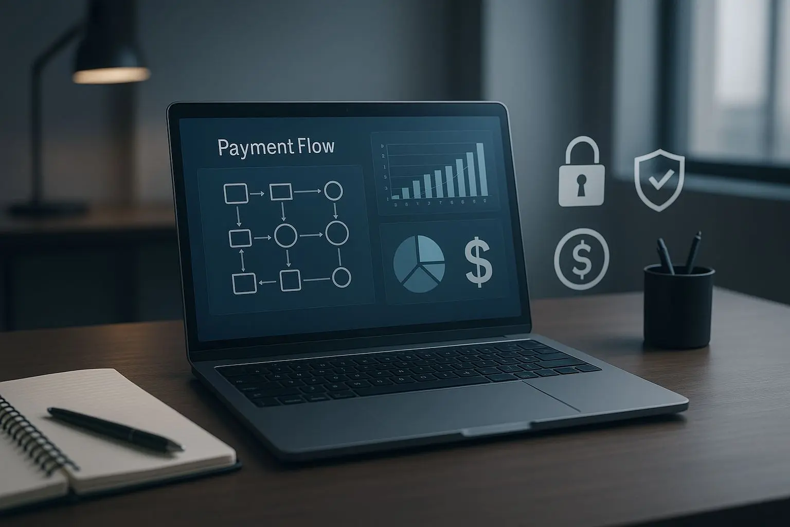 Abstract expert workspace for payment process analysis
